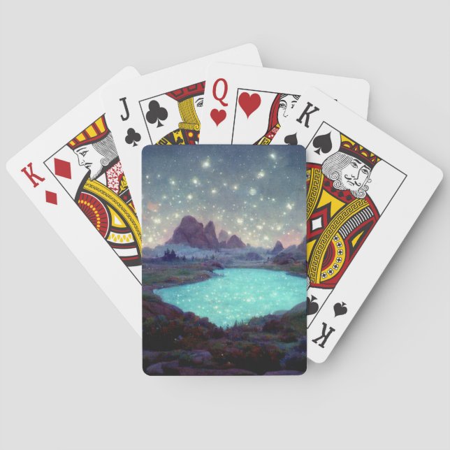 Jeu De Cartes Night Sky Stars Imaginaire Paysage (dos)