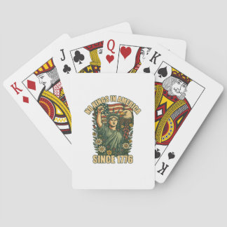 Jeu De Cartes No Kings In America Statue Of Justice For Immigran