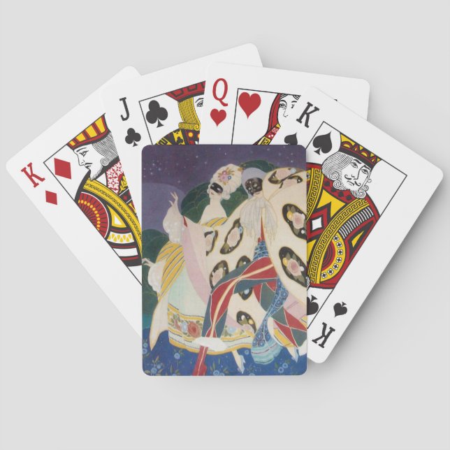 Jeu De Cartes NOCTURNE AVEC MASQUES / Mascarade vénitienne Art D (dos)