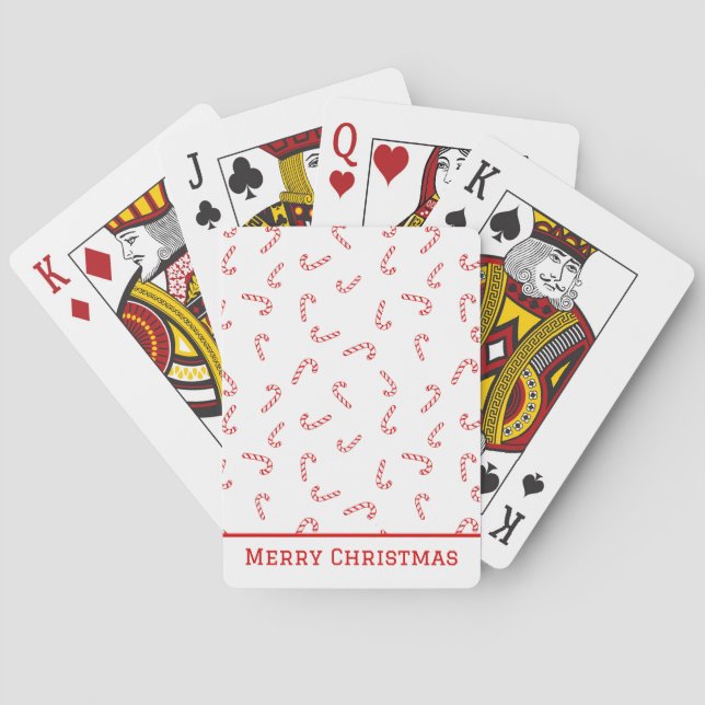 Jeu De Cartes Noël Canne de Bonbons Personnalisée (dos)
