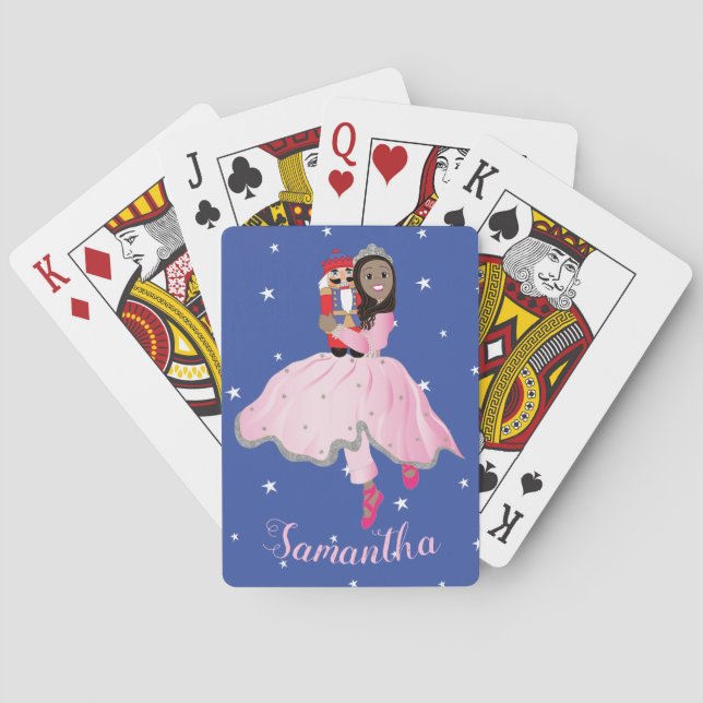 Jeu De Cartes Noël Dark Haired Ballerina Clara (dos)