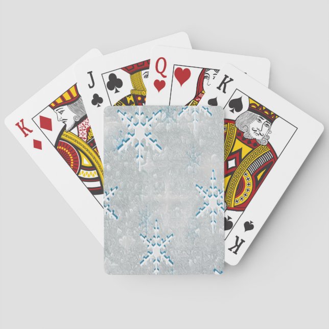 Jeu De Cartes Noël des flocons de neige (dos)