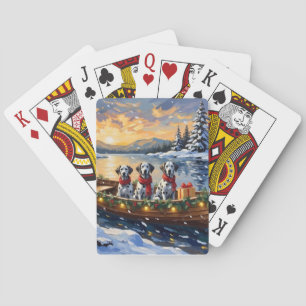 Jeu De Cartes Noël en bateau dalmate