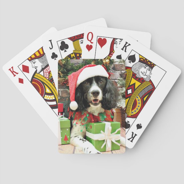 Jeu De Cartes Noël - épagneul de springer anglais - Lucy (dos)