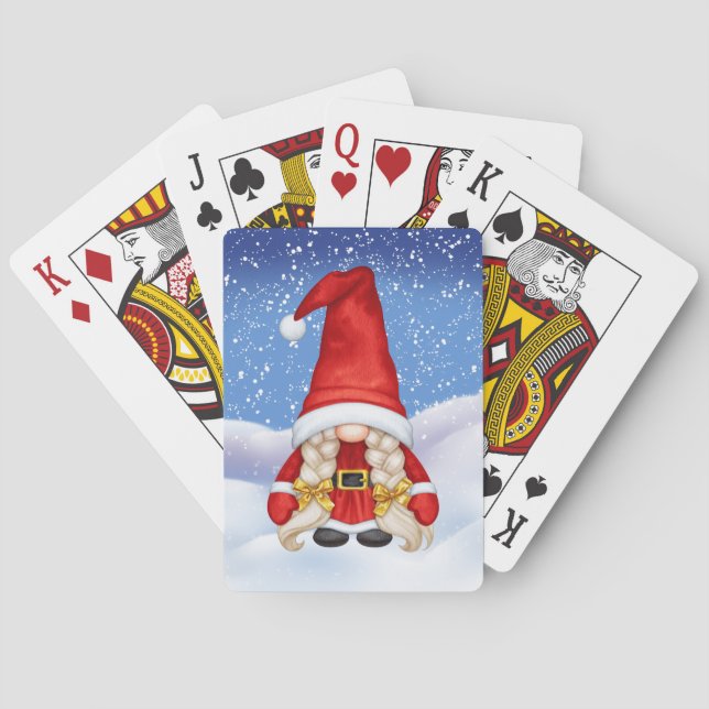 Jeu De Cartes Noël Gnome Classic Playing Cartes (dos)
