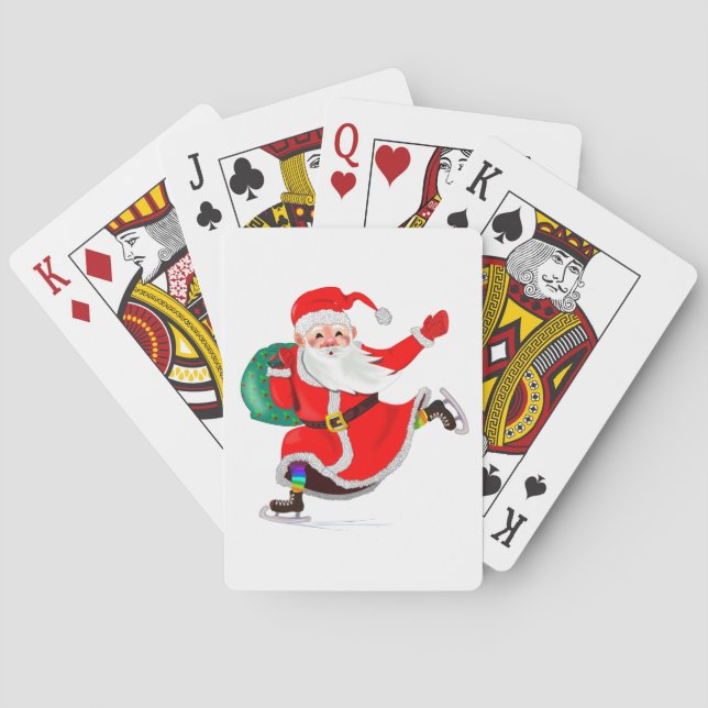 Jeu De Cartes Noël Jouer aux cartes Cadeau du Père Noël (dos)