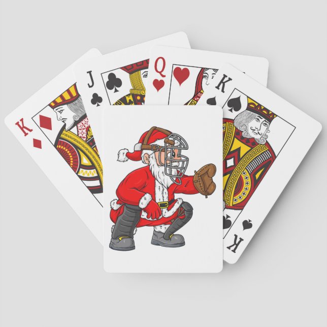 Jeu De Cartes Noël Père Noël Capteur de baseball Garçons Filles (dos)