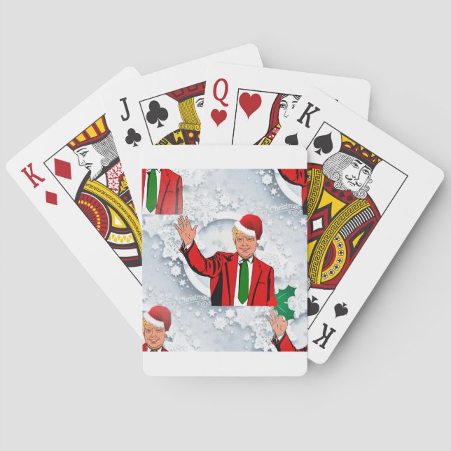 Jeu De Cartes noël père Noël donald trump (dos)