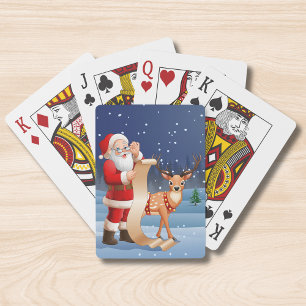 Jeu De Cartes Noël Père Noël Et Rennes