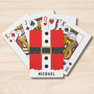 Jeu De Cartes Noël Père Noël Suit Amusant Ceinture de Parties sc