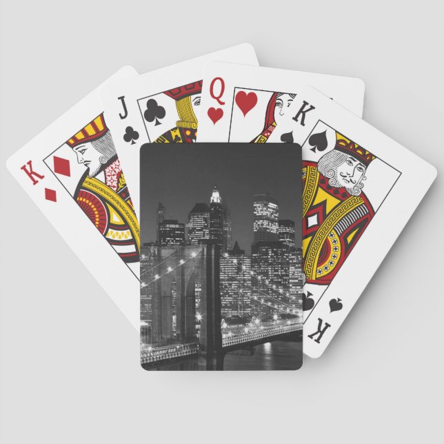 Jeu De Cartes Noir et blanc New York City (dos)