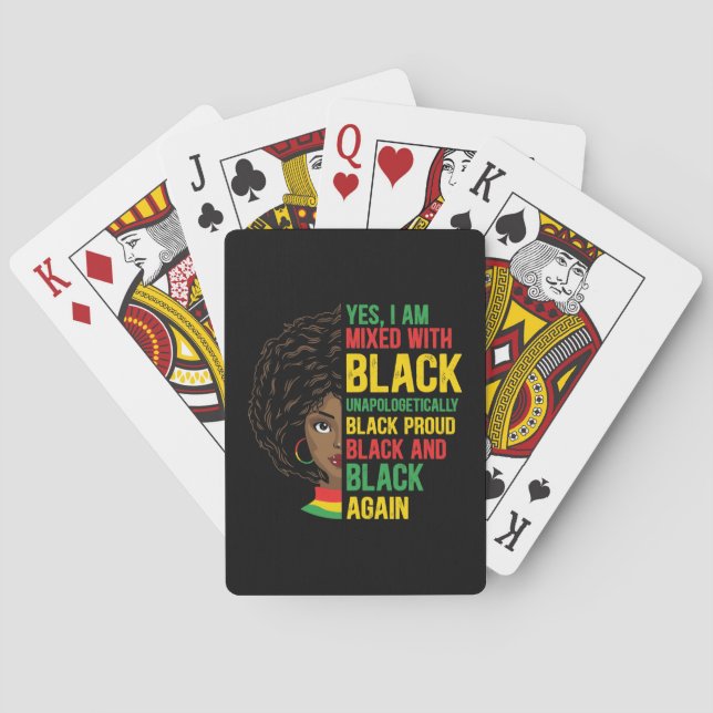 Jeu De Cartes Noir et fier | Non apologétique | Reine noire (dos)