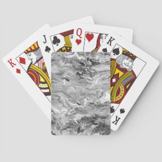 Jeu De Cartes Noir et Marbre blanc