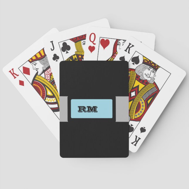 Jeu De Cartes Noir monogramme (dos)