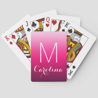 Jeu De Cartes Noir simple pour denteler le monogramme de