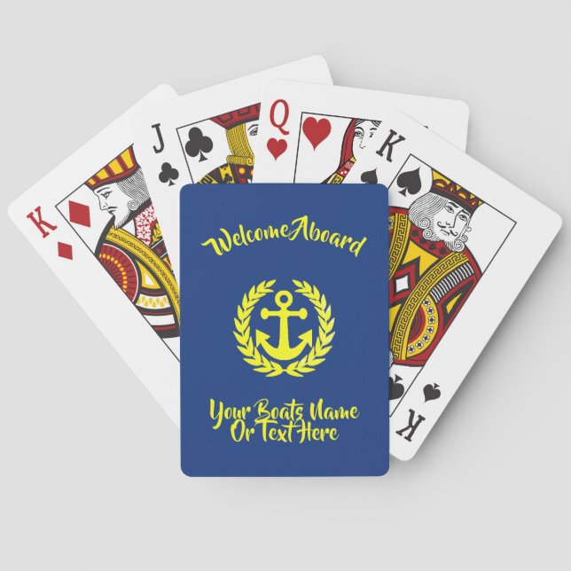 Jeu De Cartes Nom de bateau personnalisé (dos)