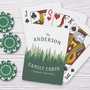 Jeu De Cartes Nom de famille Cabine Emplacement Pine Tree Forest