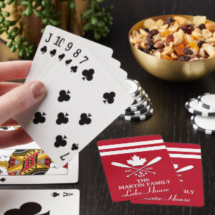 Jeu De Cartes Nom de famille   Canadian Maple Leaf Custom