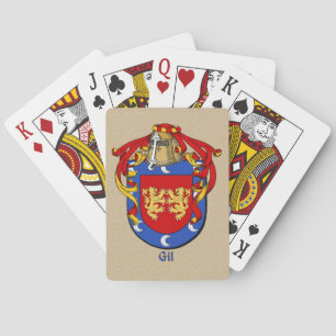 Jeu De Cartes Nom de famille espagnol Gil Shield et Mantle