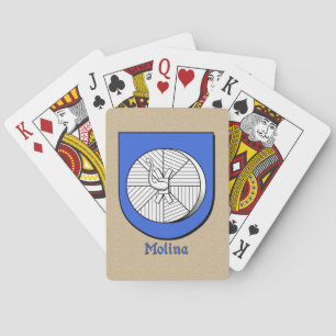 Jeu De Cartes Nom de famille espagnol Molina Historical Shield