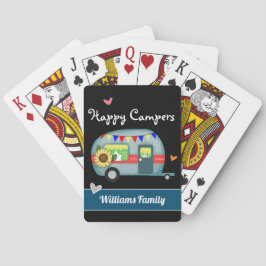 Jeu De Cartes Nom de famille personnalisé Campeurs heureux