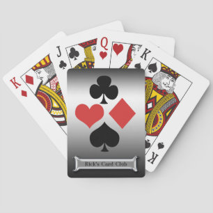 Jeu De Cartes Nom de la carte Silver Club Personnaliser
