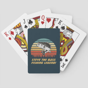 Jeu De Cartes Nom de la légende de pêche de l'achigan à grande b