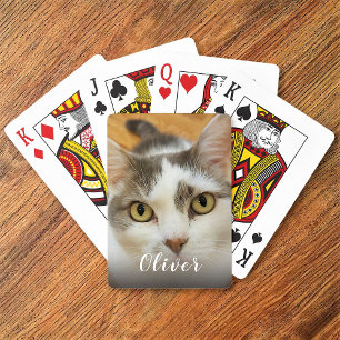 Jeu De Cartes Nom de la photo de l'animal personnalisé