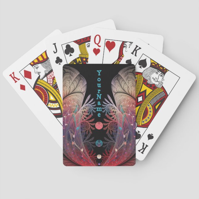 Jeu De Cartes Nom de l'art fractal de fantaisie moderne abstrait (dos)