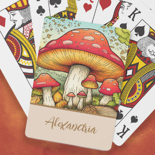 Jeu De Cartes Nom des champignons rouges mignons