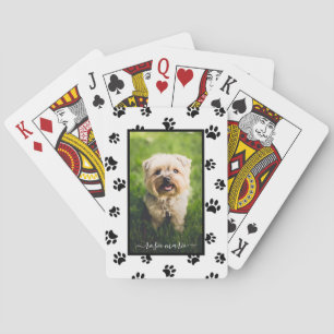 Jeu De Cartes Nom des Empreintes de pattes noirs mignons Photo