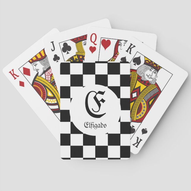 Jeu De Cartes Nom du joueur d'échecs initial (dos)