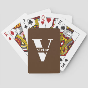 Jeu De Cartes Nom du monogramme Personnalisation intitable