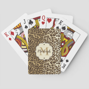 Jeu De Cartes Nom du monogramme personnalisé de l'Empreinte de l