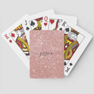 Jeu De Cartes Nom du script de parties scintillant d'or rose mod