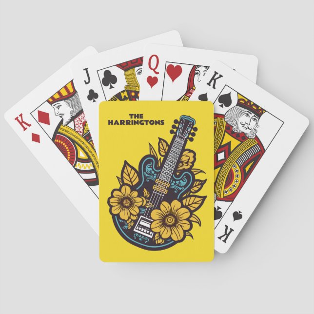 Jeu De Cartes Nom et couleur personnalisés (dos)