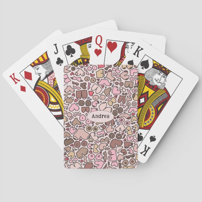 Jeu De Cartes Nom motif mammaire neutre (dos)