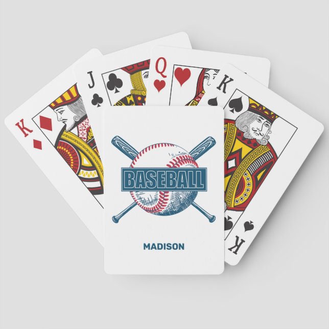 Jeu De Cartes Nom personnalisé Baseball (dos)