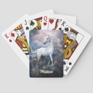Jeu De Cartes Nom personnalisé belle licorne