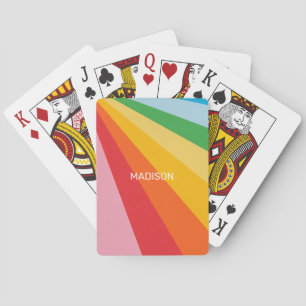 Jeu De Cartes Nom personnalisé Couleurs arc-en-ciel