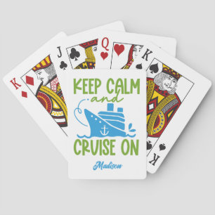 Jeu De Cartes Nom personnalisé Croisière Conserver le calme