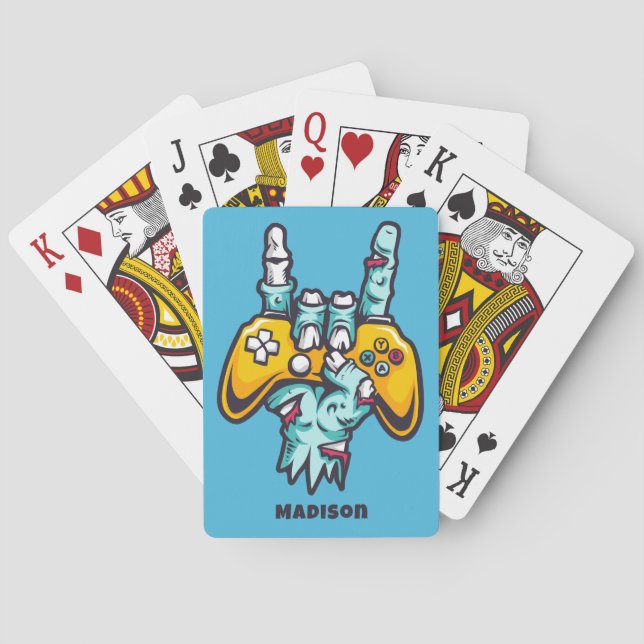 Jeu De Cartes Nom personnalisé Gamer Zombie (dos)