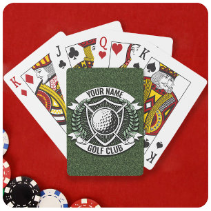 Jeu De Cartes NOM personnalisé Golfer Golf Club Turf Clubhouse