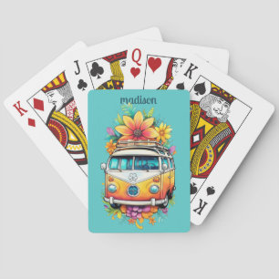 Jeu De Cartes Nom personnalisé Hippie Van