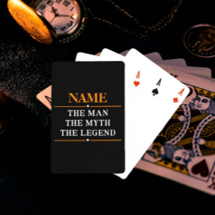 Jeu De Cartes Nom Personnalisé L'Homme Le Mythe La Légende