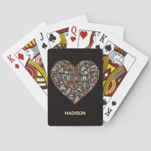 Jeu De Cartes Nom personnalisé / Livre texte Lover's