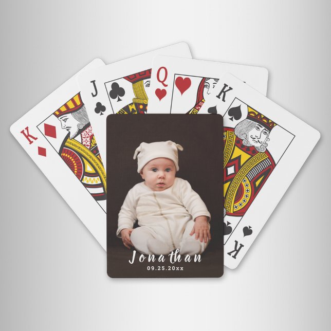 Jeu De Cartes Nom personnalisé Photo personnalisée (Créateur téléchargé)