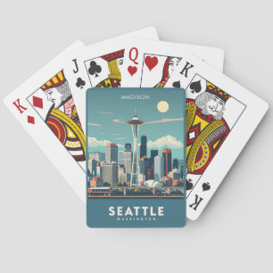 Jeu De Cartes Nom personnalisé Seattle Washington