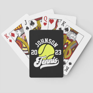 Jeu De Cartes NOM Personnalisé Tennis Lecteur Racket Ball Court