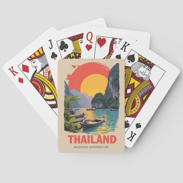 Jeu De Cartes Nom personnalisé Thaïlande (dos)